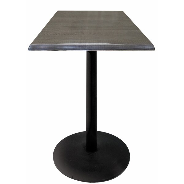 36" Tall In/Outdoor All-Season Table, 36" x 36" Square Charcoal Top